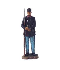 Soldat 1864 med gevær og bajonet sort 22 cm